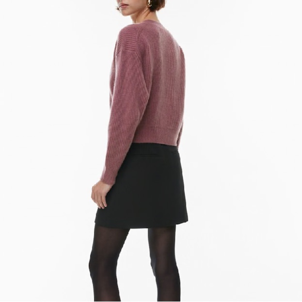 Aritzia Babaton Luxe Cashmere Canberra Button-Up Cardigan mauve size large - Picture 3 of 8